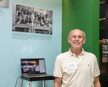 Bruce Manchester with Horizon Hall exhibit